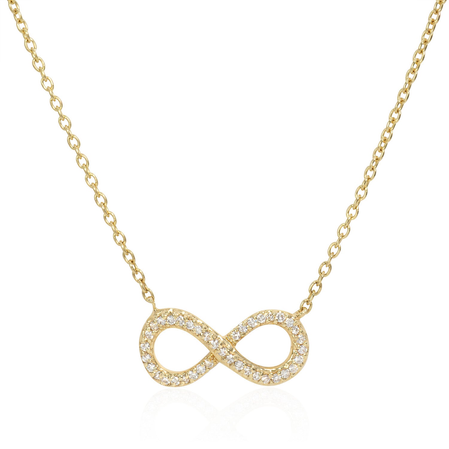 Infinity gold diamond necklaces deals
