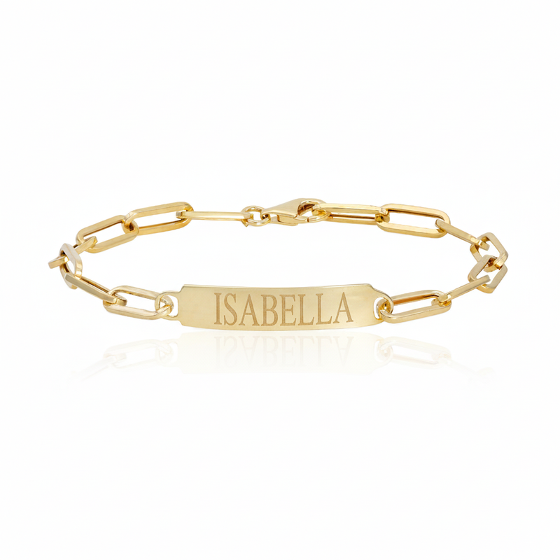 Paperclip ID Bracelet | Mila Gems