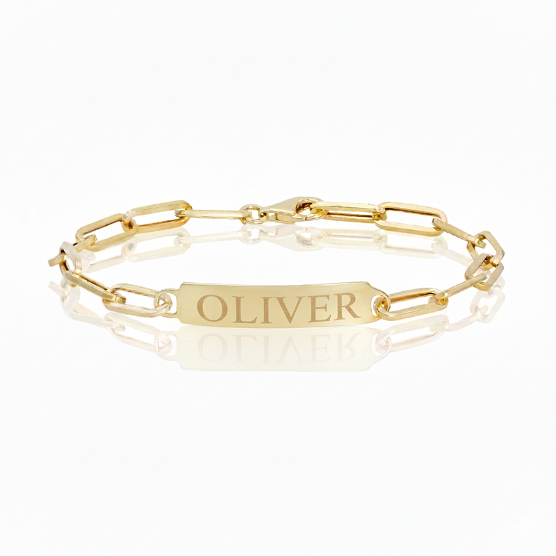 Paperclip ID Bracelet | Mila Gems