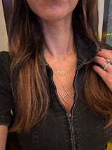 Large Diamond Initial Necklace