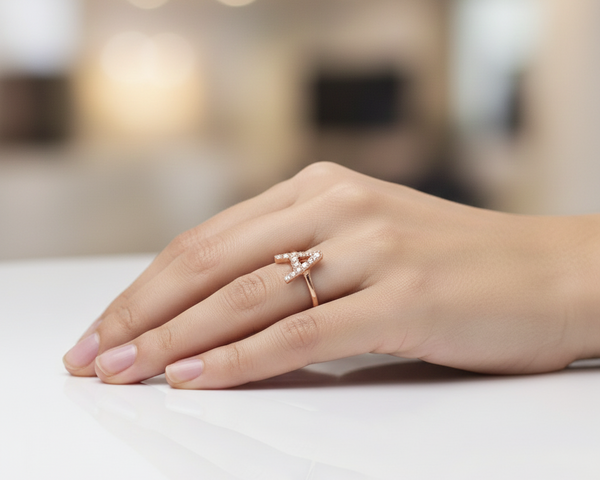 Diamond Initial Ring