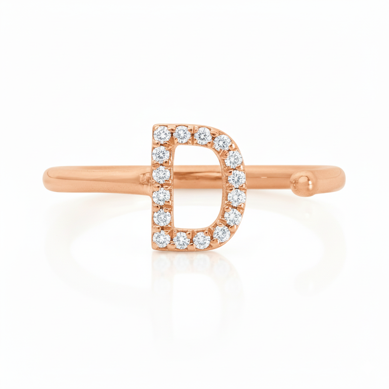 Diamond Initial Ring