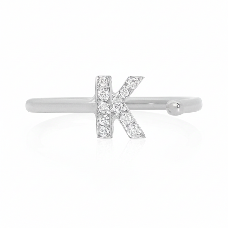 Diamond Initial Ring
