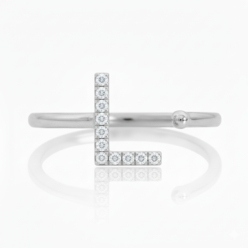 Diamond Initial Ring