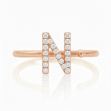 Diamond Initial Ring