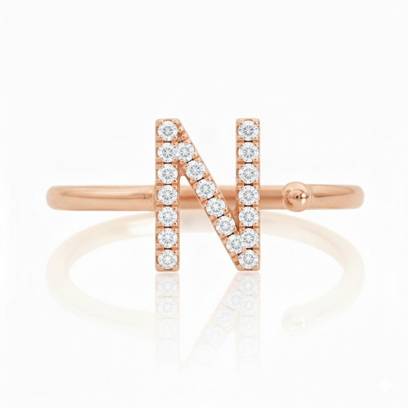 Diamond Initial Ring