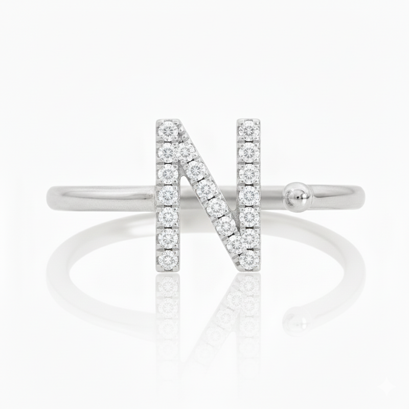 Diamond Initial Ring
