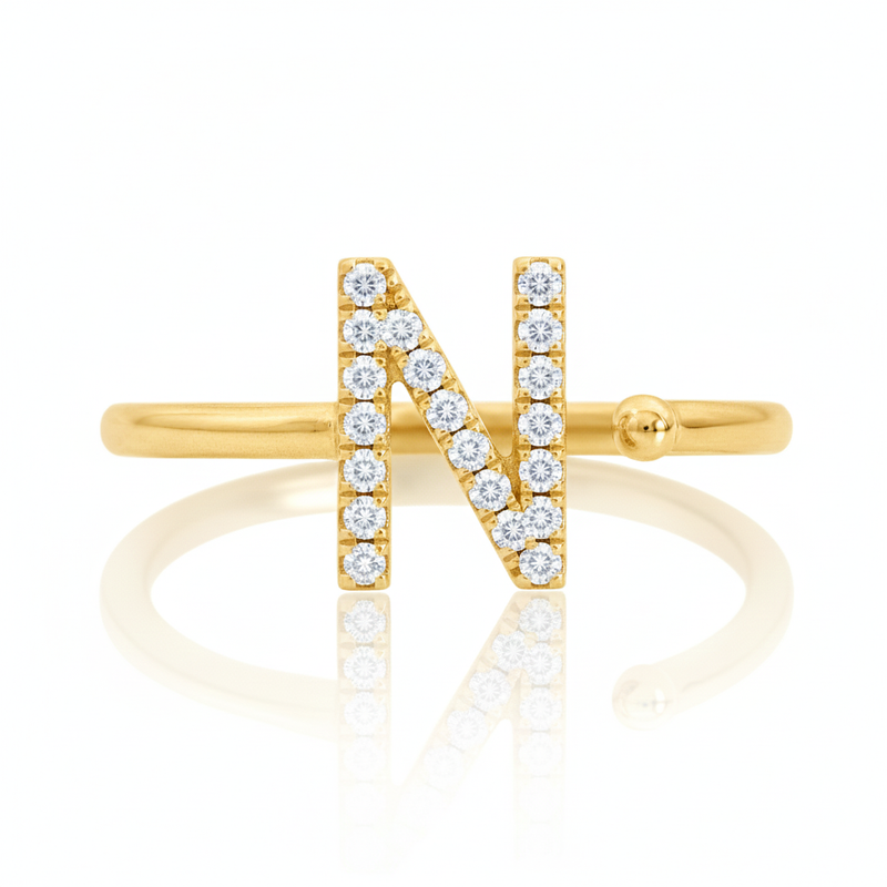 Diamond Initial Ring