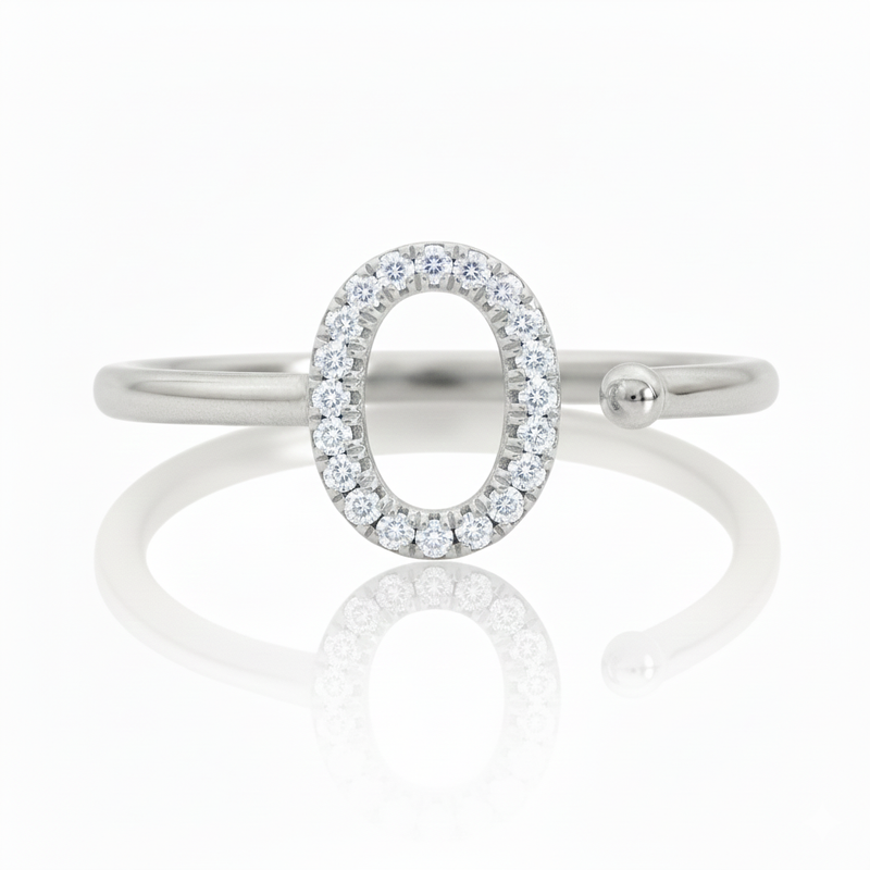 Diamond Initial Ring