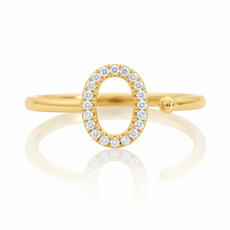 Diamond Initial Ring