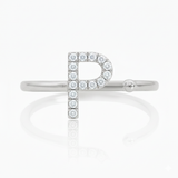 Diamond Initial Ring