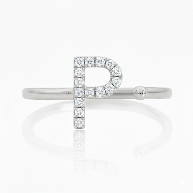 Diamond Initial Ring