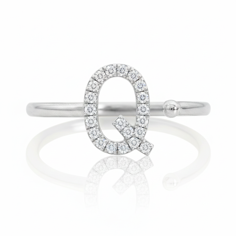 Diamond Initial Ring