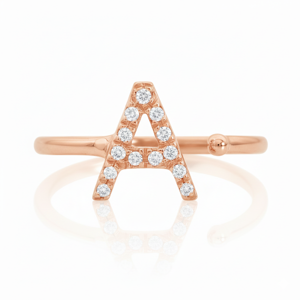 Diamond Initial Ring