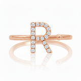Diamond Initial Ring