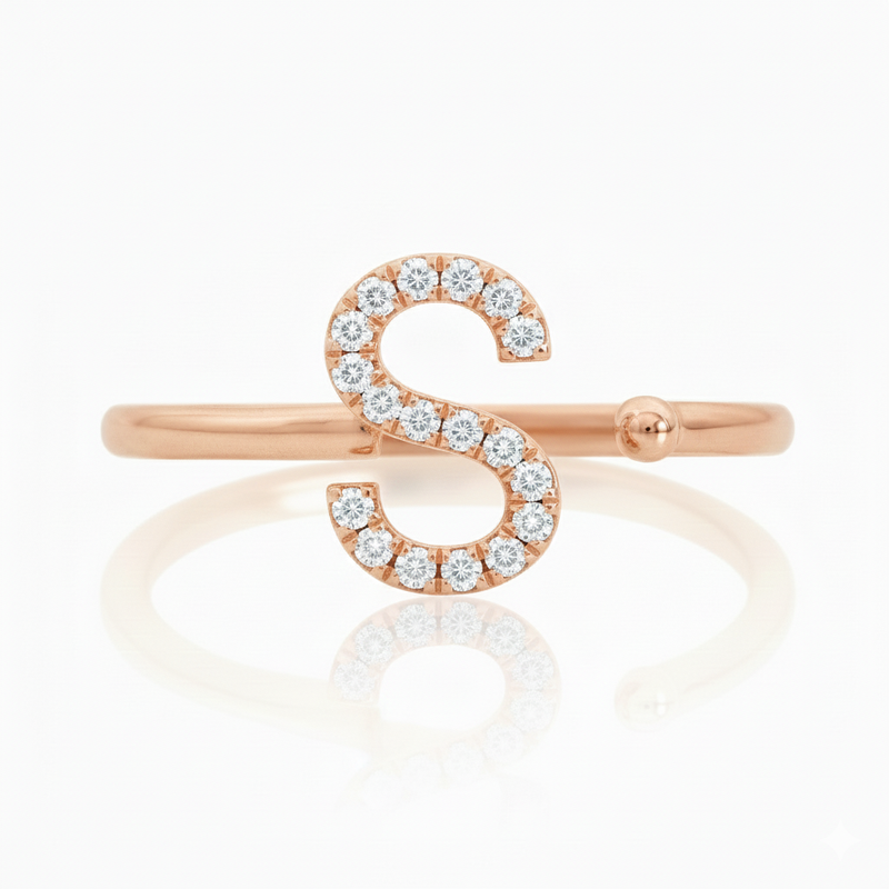 Diamond Initial Ring