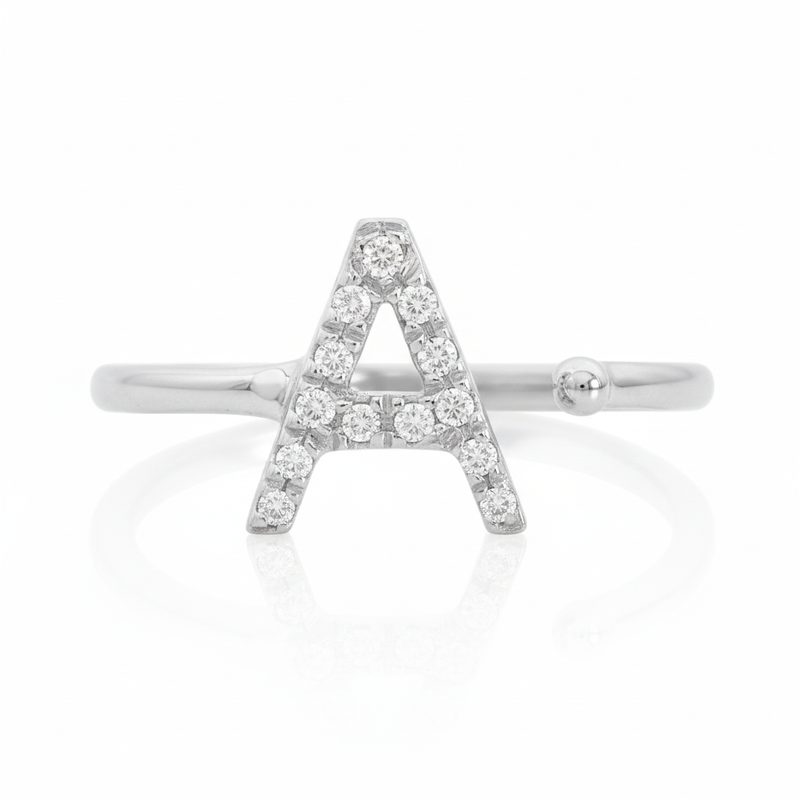 Diamond Initial Ring