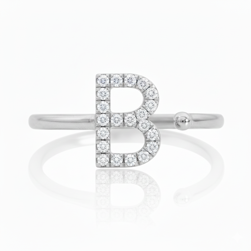 Diamond Initial Ring
