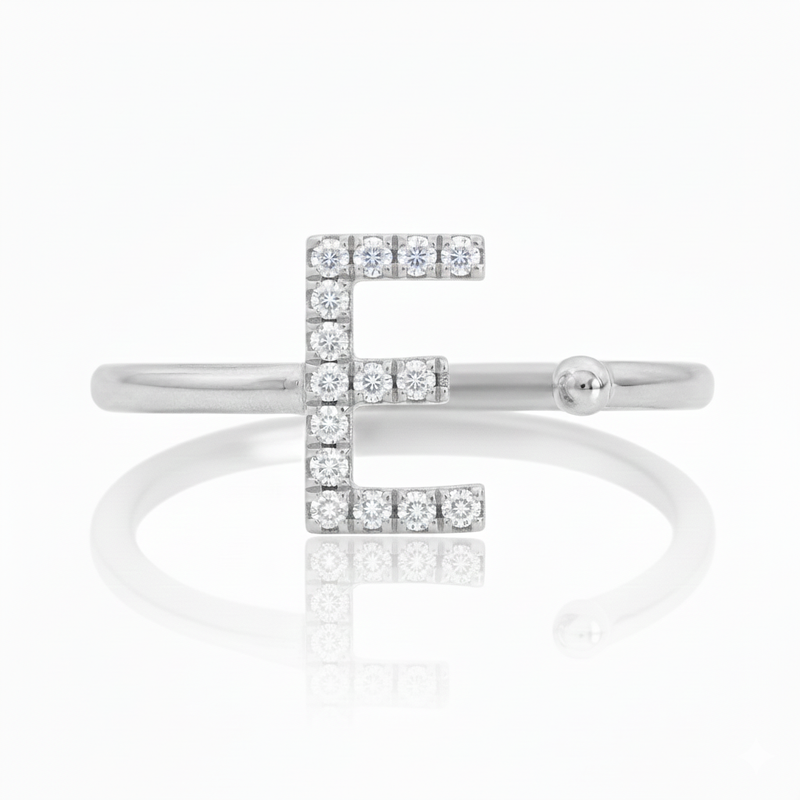 Diamond Initial Ring