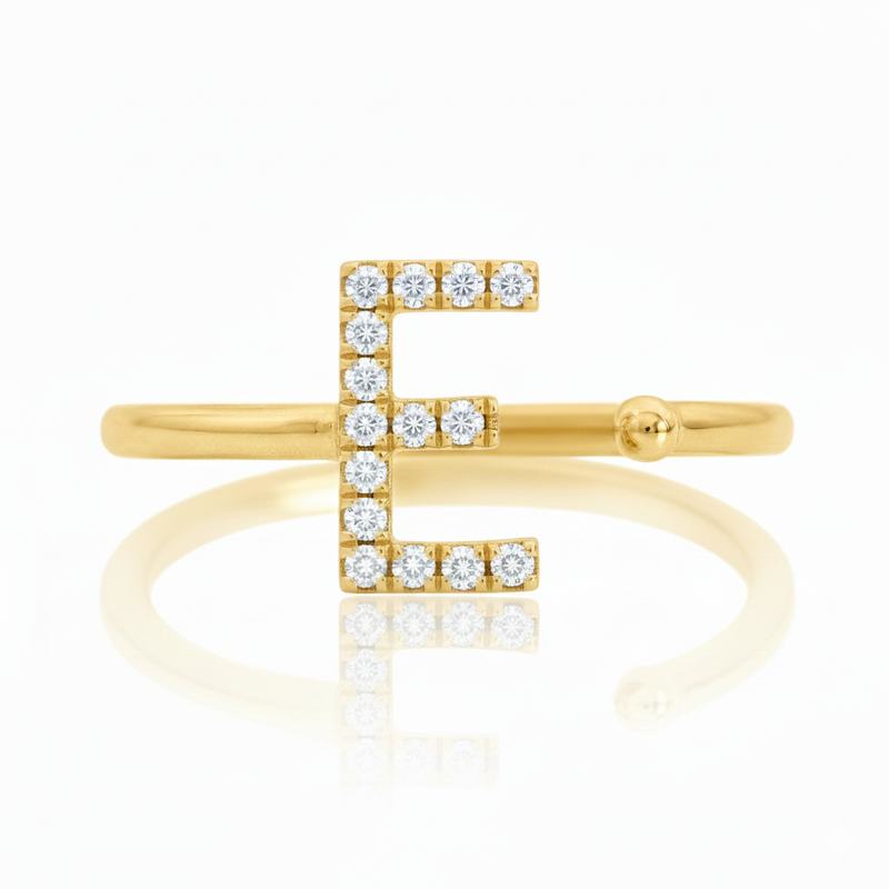 Diamond Initial Ring