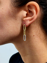 Diamond Paperclip Earrings - Mila Gems