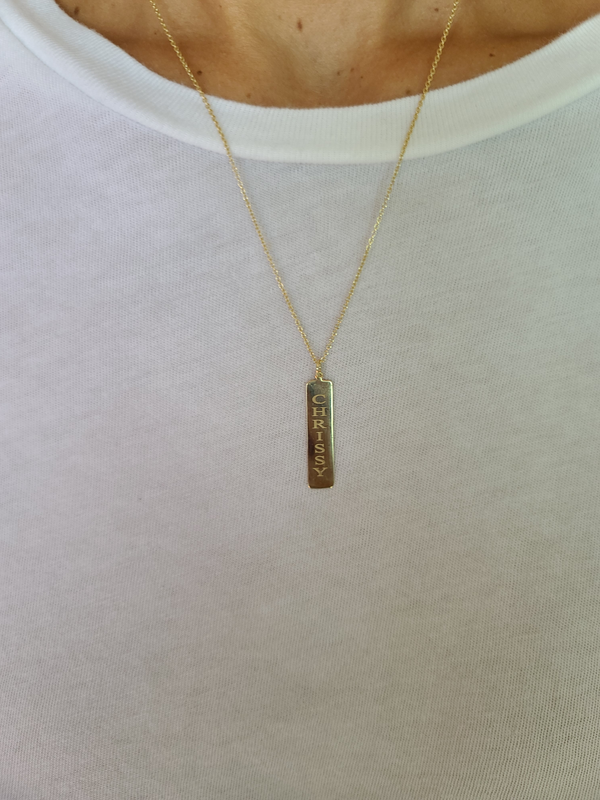 Name Bar Necklace - Mila Gems