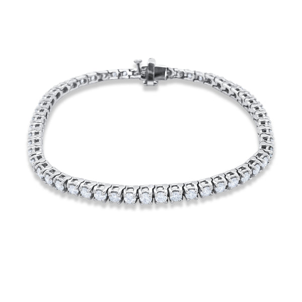 White Gold Tennis Bracelet - Mila Gems