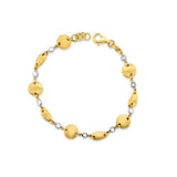 Two Tone Round Link Diamond Bracelet - Mila Gems