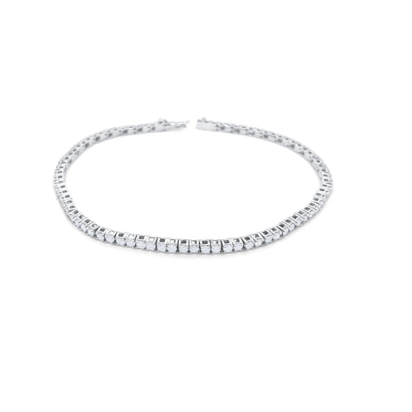 White Gold Tennis Bracelet - Mila Gems