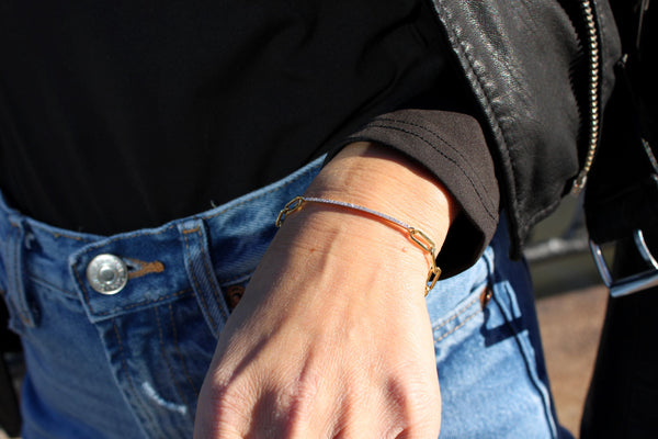 Diamond Bar Bracelet - Mila Gems
