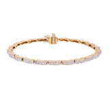 Yellow Gold Diamond Arch Bracelet - Mila Gems