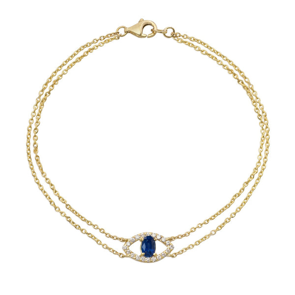 Evil Eye Diamond Bracelet - Mila Gems
