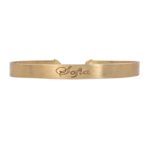 Engraved Name Bangle - Mila Gems