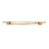 Yellow Gold Slip On Spring Bangle - Mila Gems