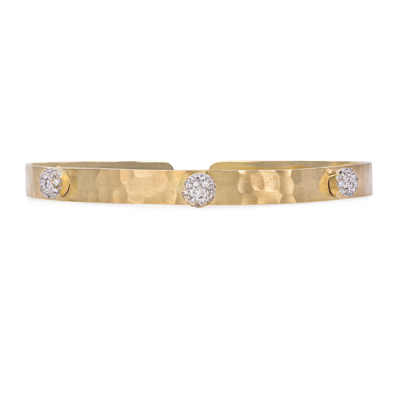 Diamond Cluster Bangle - Mila Gems