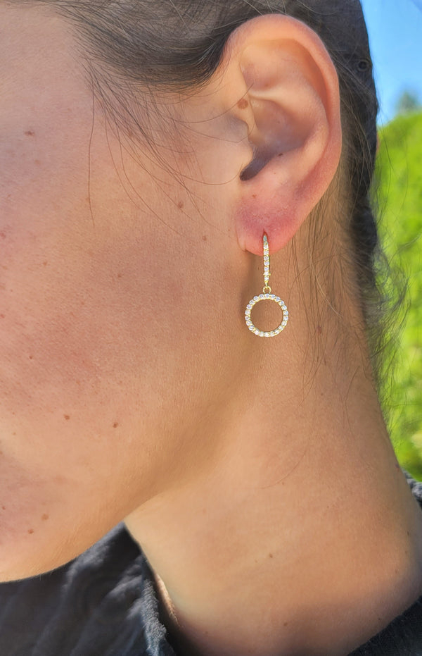 Diamond Huggie Earrings - Mila Gems