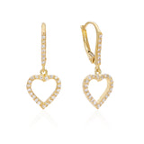 Diamond Heart Earrings - Mila Gems