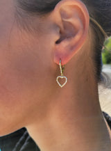 Diamond Heart Earrings - Mila Gems