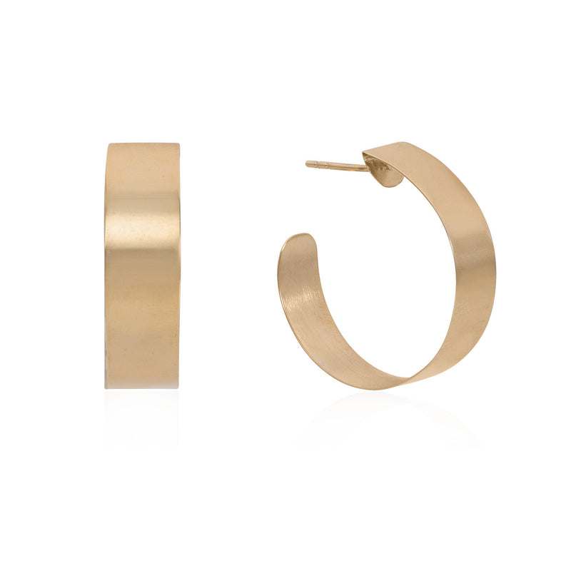 Narrow Hoop Earrings - Mila Gems