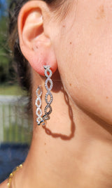 Marquise Diamond Hoop Earrings - Mila Gems