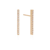 Mini Diamond Bar Earrings - Mila Gems