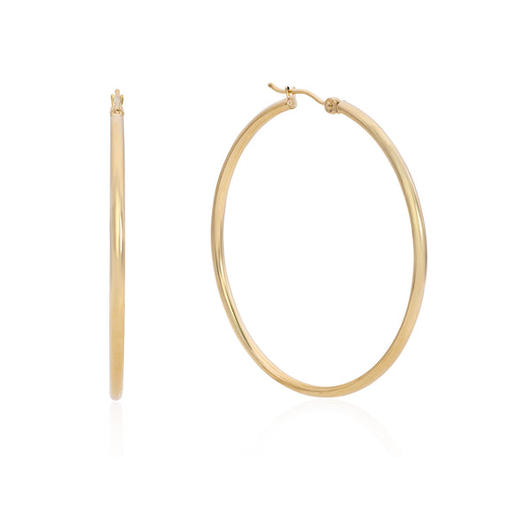 Yellow Gold Hoop Earrings - Mila Gems