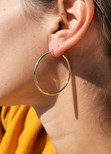 Yellow Gold Hoop Earrings - Mila Gems