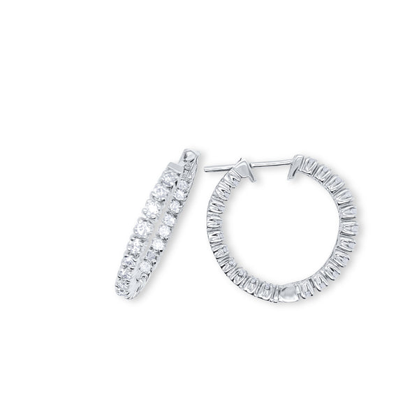 Diamond Hoop Earrings - Mila Gems