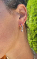 Diamond Hoop Earrings - Mila Gems