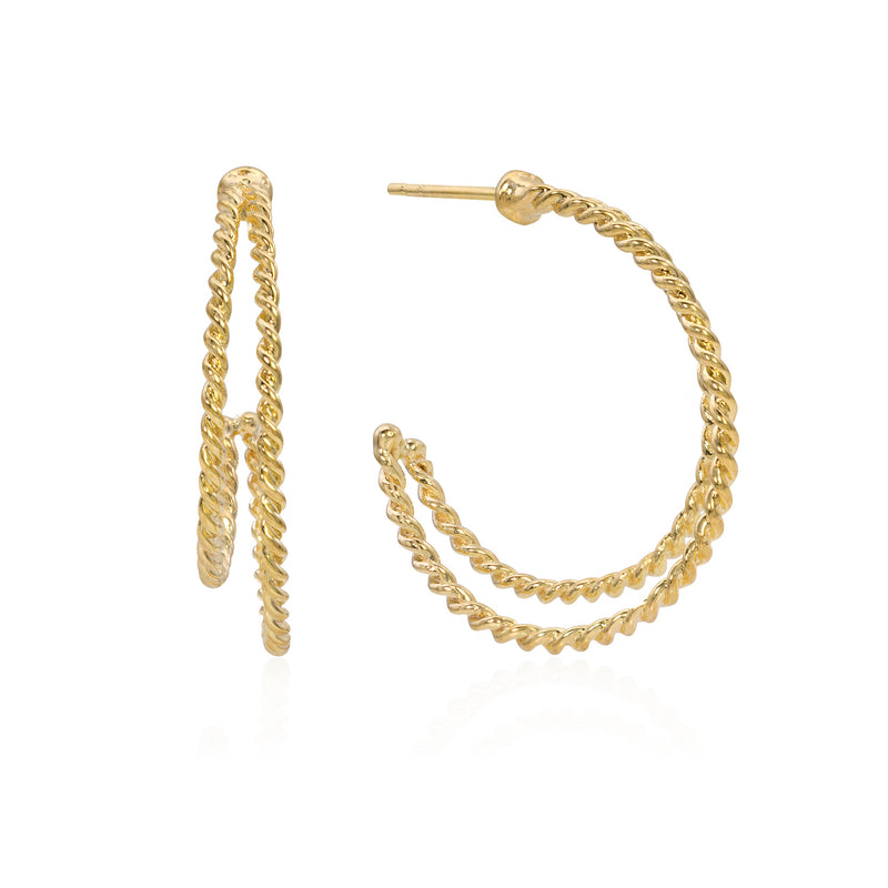 Twist Hoop Earrings - Mila Gems