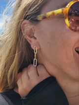 Diamond Paperclip Earrings - Mila Gems