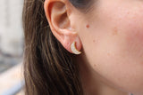 Diamond Moon Earrings - Mila Gems