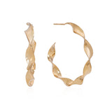 Yellow Gold Swirl Earrings - Mila Gems