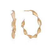 Yellow Gold Swirl Earrings - Mila Gems